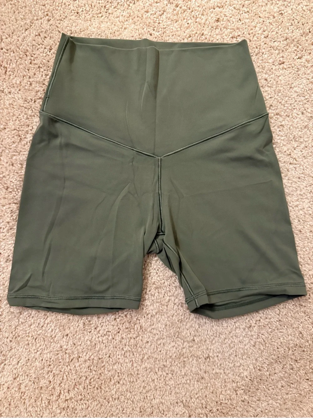 Aerie High-Waist Olive Green Active Shorts